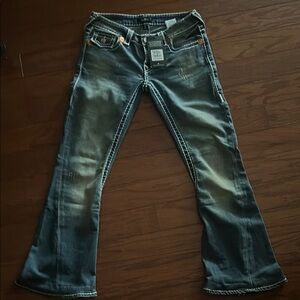 NWT True Religion Joey Low Rise Flare Wide Leg Jeans